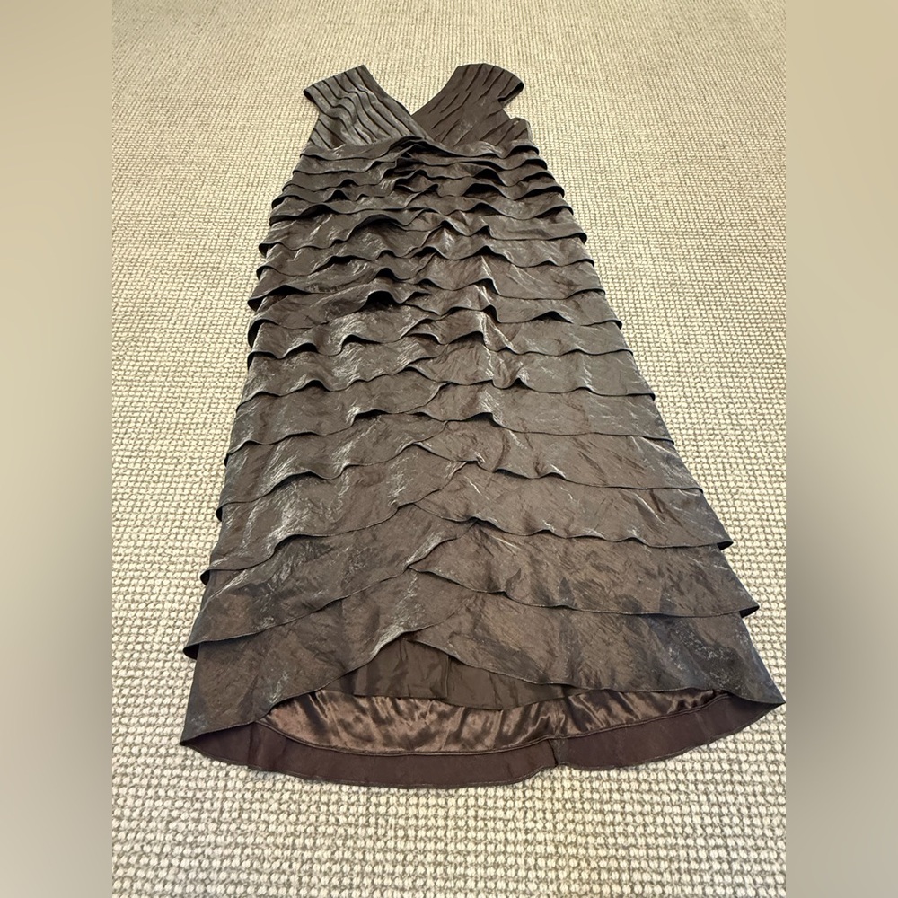 Adrianna Papell Black Tiered Ruffle Mini Dress - Picture 6 of 8